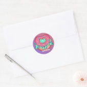 Minimalistische Schattigee hartdonut | liefhebben Ronde Sticker (Envelop)