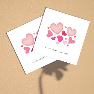 Minimalistische Schattigee Harten Boyfriend Valent Kaart