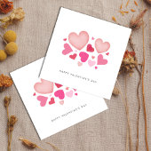 Minimalistische Schattigee Harten Boyfriend Valent Kaart