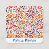 Minimalistische Schattigee Kleine Bloemen Unieke T Vierkante Visitekaartje (Voorkant)