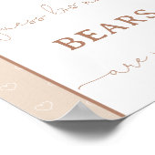 Minimalistische Schattigee teddybeer raad hoeveel  Poster (Hoek)