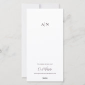 Minimalistische Schattigee Twee foto's Huwelijk op Feestdagenkaart (Achterkant)