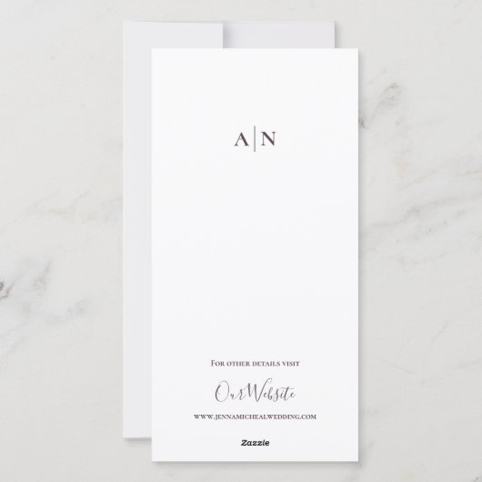 Minimalistische Schattigee Twee foto's Huwelijk op Feestdagenkaart (Achterkant)