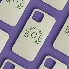Minimalistische Schattigee typografie met een olij iPhone 12 Hoesje