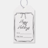 Minimalistische Schattigeste Prettige feestdagen g Cadeaulabel (Voorkant)