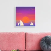 Minimalistische scheepswandkunst - Sinaasappel, st Canvas Afdruk (Insitu (Woonkamer))