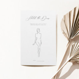 Minimalistische schets de jurk Vrijgezellenfeest s