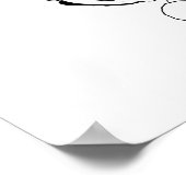 Minimalistische schets Single Magnolia Bloom Poster (Hoek)