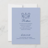 Minimalistische schets van de avondreceptie kaart (Voorkant)