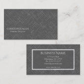 Minimalistische schetsmatige strepen | Donkergrijs Visitekaartje (Voorkant / Achterkant)