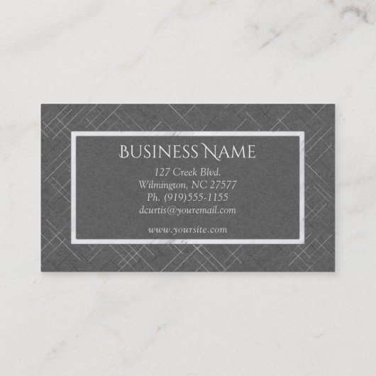 Minimalistische schetsmatige strepen | Donkergrijs Visitekaartje (Achterkant)