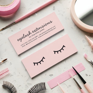 Minimalistische schilderroze schattige eyelashes a mini visitekaartje