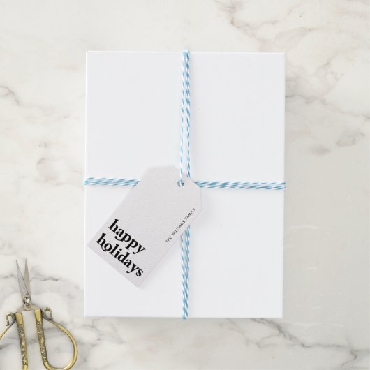 Minimalistische schone eenvoudige kerst cadeaulabel (Met Touw)