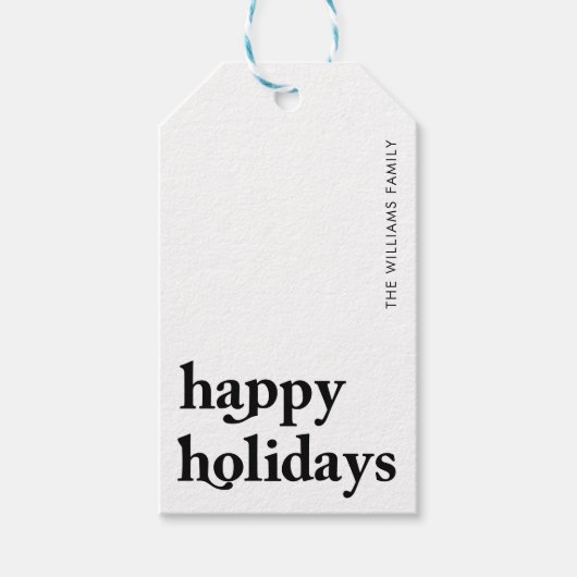 Minimalistische schone eenvoudige kerst cadeaulabel (Voorkant)