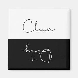 Minimalistische Schone of Vuile vaatwasser Magneet