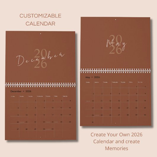 Minimalistische schone vormgeving kalender