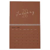 Minimalistische schone vormgeving kalender (Jan 2027)