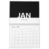 Minimalistische Schoon Moderne Ontwerp Kalender (Jan 2027)