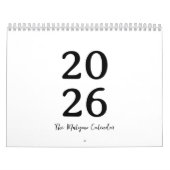 Minimalistische Schoon Moderne Ontwerp Kalender (Hoes)
