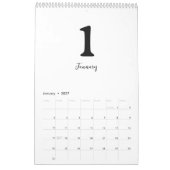 Minimalistische Schoon Moderne Ontwerp Kalender (Jan 2027)