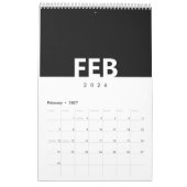 Minimalistische Schoon Moderne Ontwerp Kalender (Feb 2027)