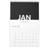 Minimalistische Schoon Moderne Ontwerp Kalender (Jan 2027)