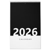 Minimalistische Schoon Moderne Ontwerp Kalender (Hoes)