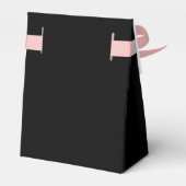 Minimalistische Schoon Zwarte Monogram Naam Script Bedankdoosjes (Achterkant)
