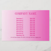 Minimalistische schoonheid cosmetologie blush roze flyer (Achterkant)