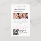 Minimalistische schoonheid make-up artist foto's Q Visitekaartje (Achterkant)