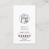 Minimalistische schoonheid make-up artist foto's Q Visitekaartje (Voorkant)