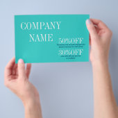 Minimalistische schoonheidskapsalon teal flyer (Hand)