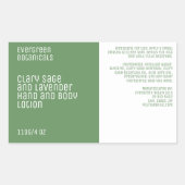 minimalistische schoonheidsproducten label - groen (Voorkant)