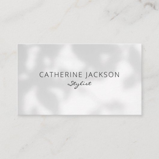 Minimalistische schoonheidsprofessionals stylist Q Visitekaartje (Voorkant)