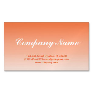 Minimalistische schoonheidssalon tangerine ombre visitekaartje magneet