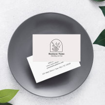 Minimalistische schoonmaak huis diensten Logo roze