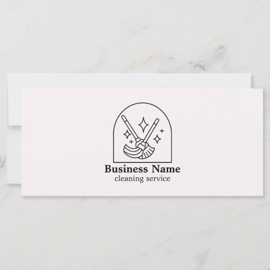 Minimalistische schoonmaakdiensten Cadeaubon (Voorkant)