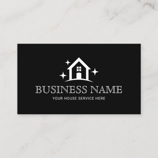 Minimalistische schoonmaakservice voor woningen Pl Visitekaartje (Voorkant)