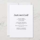  minimalistische schrijfmachine Gewoon gehuwde kaa Kaart (Voorkant)