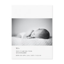 Minimalistische schrijfmachine Hi nieuwe baby foto