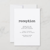 , minimalistische schrijfmachine kaart (Voorkant)