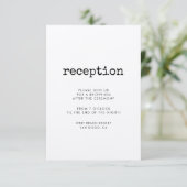 , minimalistische schrijfmachine kaart (Staand voorkant)