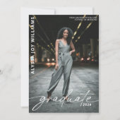 Minimalistische Script Afgestudeerde Foto Aankondiging (Voorkant)