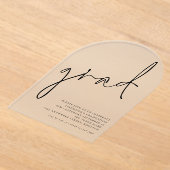 Minimalistische Script Afstudeerder Graduation Par Acryl Uitnodigingen (Laagn)