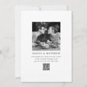 Minimalistische Script Black & White Engagement Pa Kaart (Achterkant)