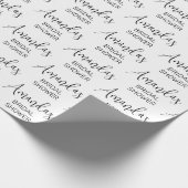 Minimalistische script bruidsfeest cadeaupapier (Hoek)