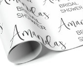 Minimalistische script bruidsfeest  cadeaupapier (Rol Hoek)