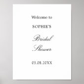 Minimalistische script bruidsfeest welkomstposter poster (Voorkant)