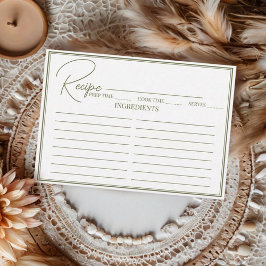 Minimalistische script bruiloft feest recept kaart