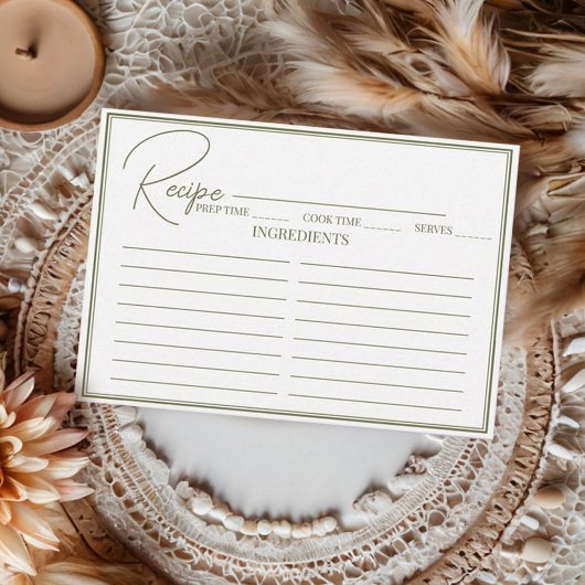 Minimalistische script bruiloft feest recept kaart